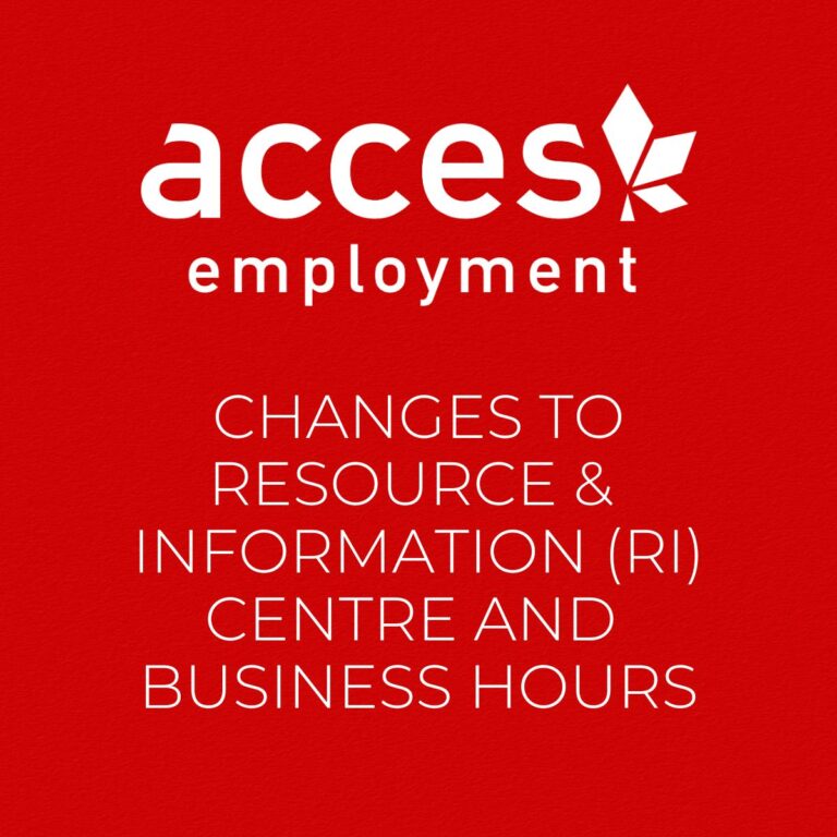 Changes to the Resource & Information (RI) Centre and Business Hours at ...